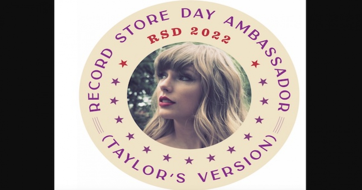 Taylor Swift 2022 RECORD STORE DAY AMBASSADOR 2.25 INCH BUTTON PIN(RSD)