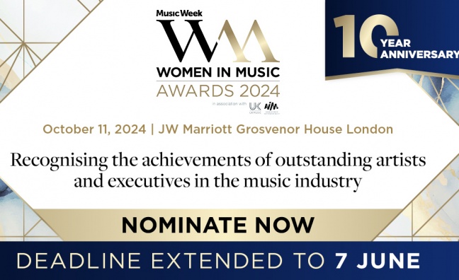 Last chance to enter Women In Music Awards 2024