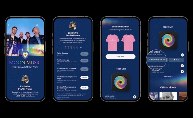 TikTok launches interactive Coldplay in-app experience for new album Moon Music